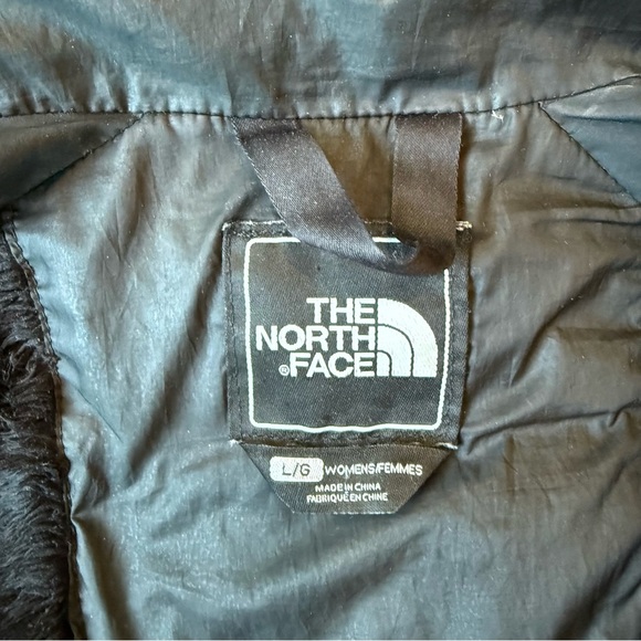 The North Face 550 Women Size L Black Sheen Puffer Goose Down Insulated Jacket - Picture 11 of 16
